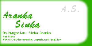 aranka sinka business card